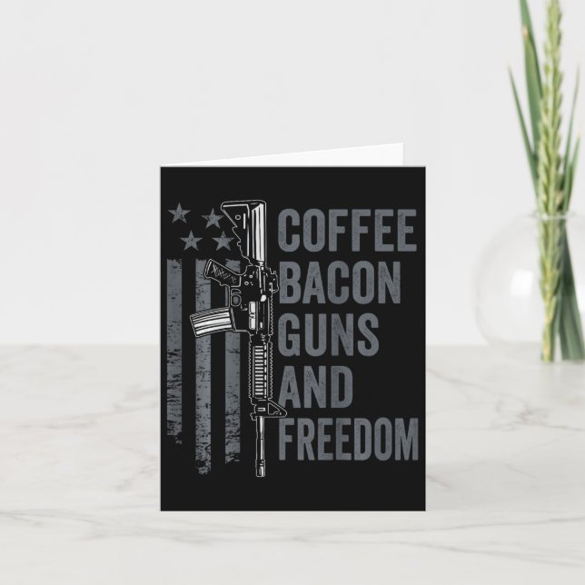 Kaffe Bycon Guns and Freedom - Bbq Grill Pro Gun Kort (Framsida)