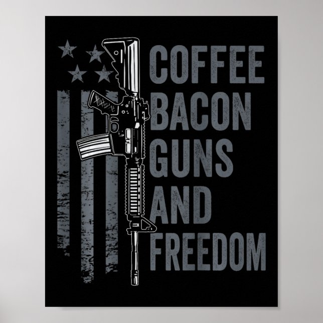 Kaffe Bycon Vapen Och Frihet - Bbq Grill Pro Gun Poster (Framsidan)