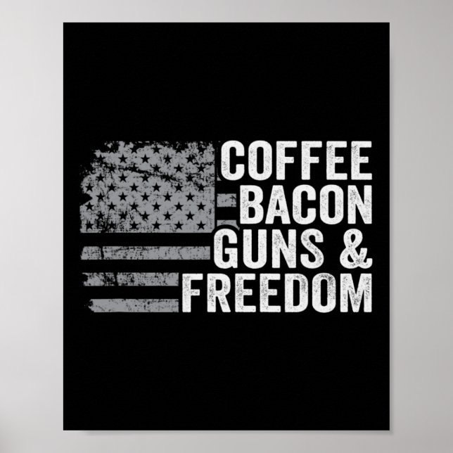 Kaffe Bycon Vapen Och Frihet - Bbq Grill Pro Gun  Poster (Framsidan)