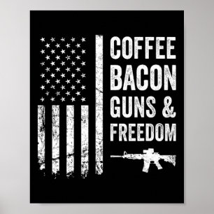 Kaffe Bycon Vapen Och Frihet - Bbq Grill Rolig Gu Poster