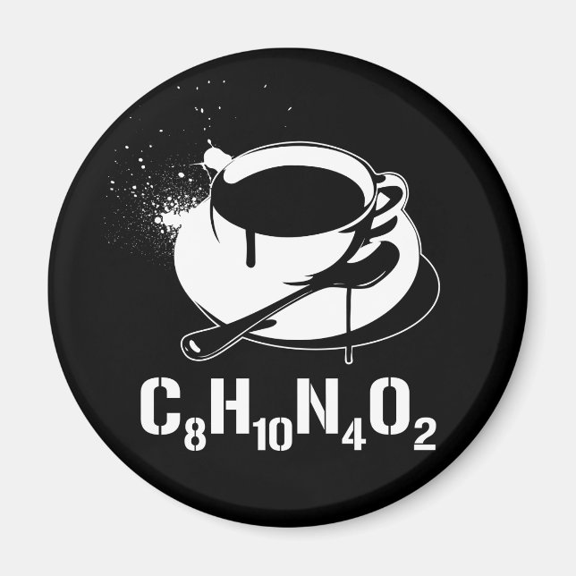 Kaffe C8H10N4O2 Magnet (Framsidan)