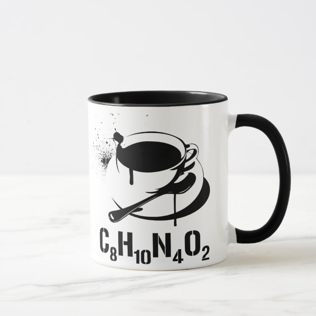 Kaffe C8H10N4O2 Mugg (Höger)