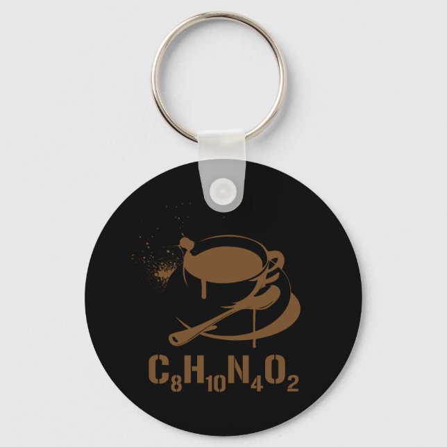 Kaffe C8H10N4O2 Nyckelring (Framsida)