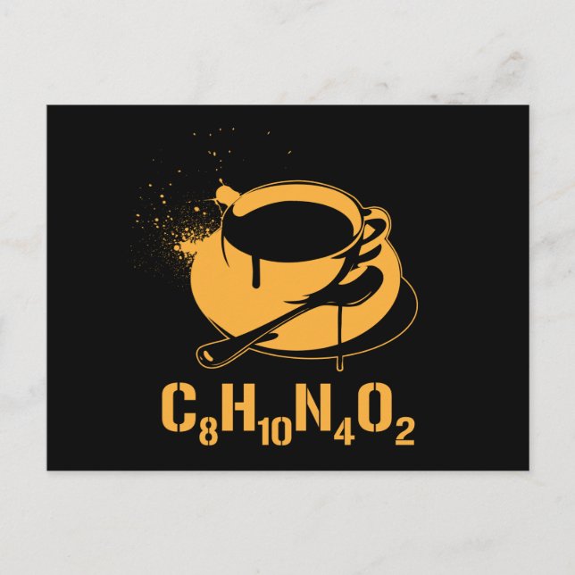 Kaffe C8H10N4O2 Vykort (Framsida)