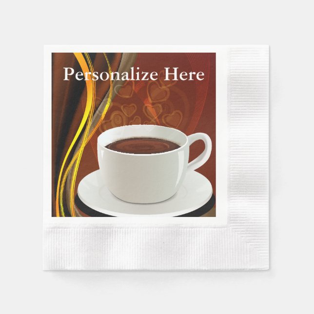 Kaffe Cafe Art Pappersservett (Framsidan)