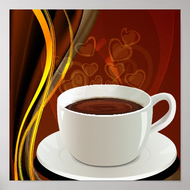 Kaffe Cafe Art Poster (Framsidan)