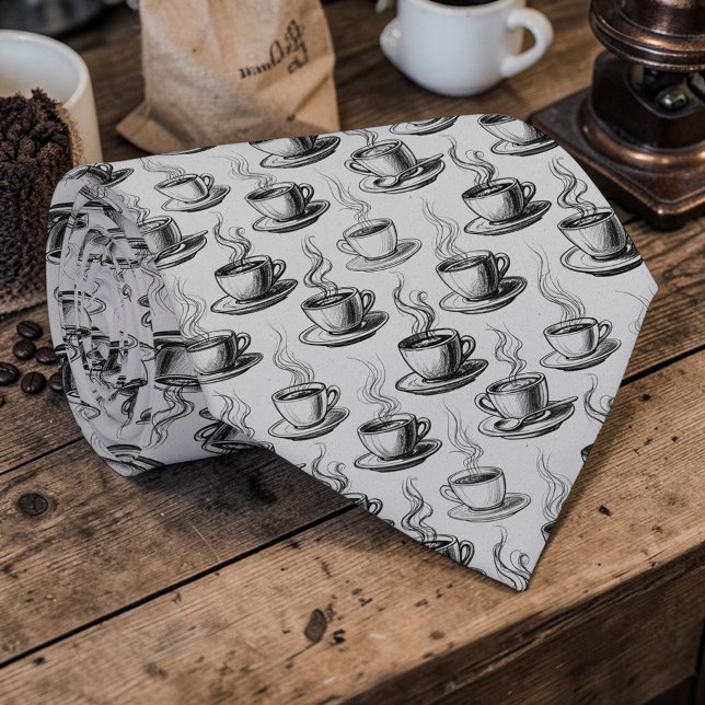 Kaffe Cafe Latte Skräddarsydd slips (Skapare uppladdad)
