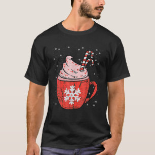 Kaffe Candy cane jul Pajama X mas Snowflake T Shirt