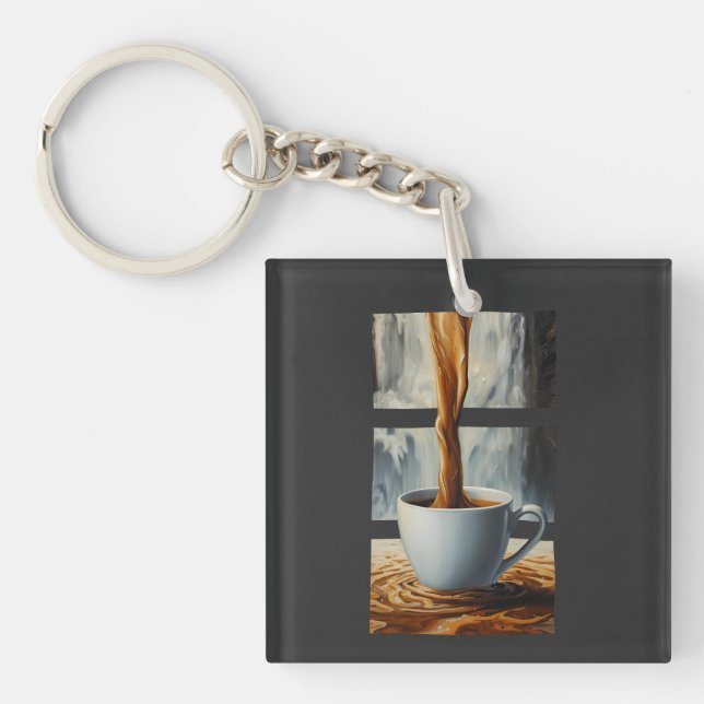 Kaffe Cascade Art med surrealt vattenfall (Framsidan)