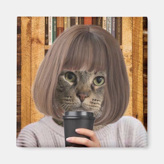 Kaffe Cat Cutie Magnet (Framsidan)