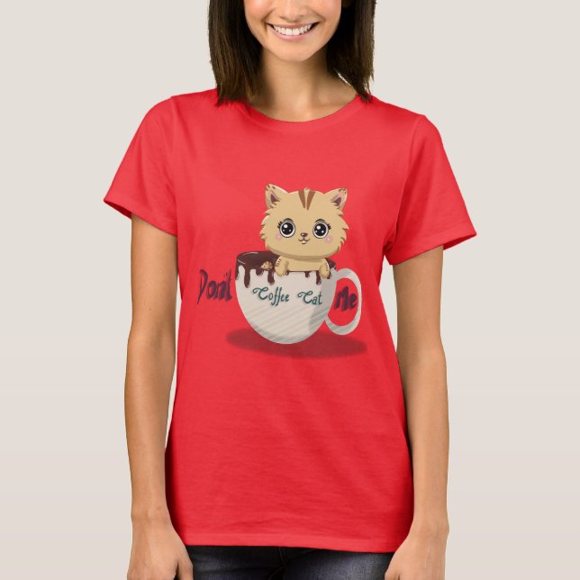 Kaffe Cat Me T Shirt (Framsida)