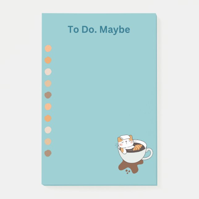 Kaffe Cat Spa Post-it Block (Framsida)