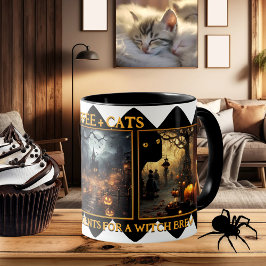 Kaffe Cats Witch Brew Halloween Photo Mugg