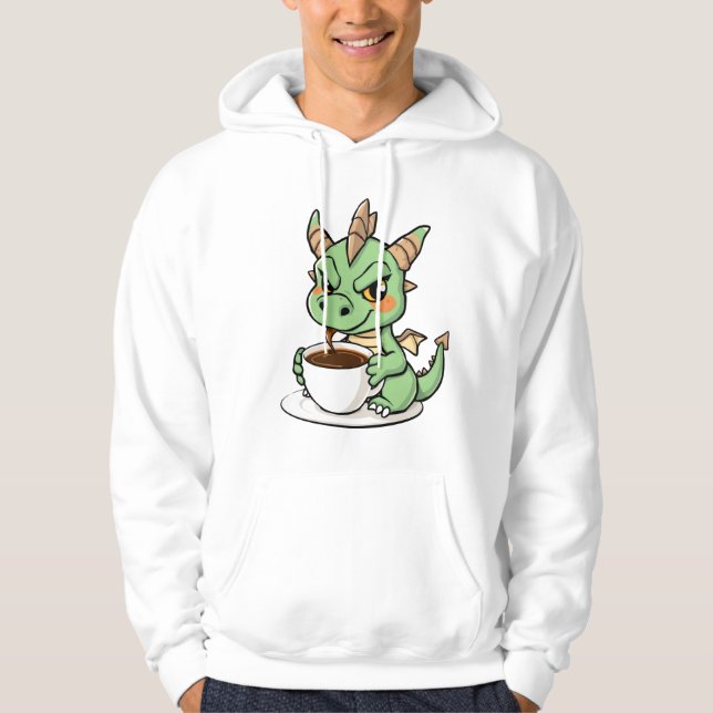 Kaffe, chaos och torfenivåer hoodie (Framsida)