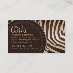 Kaffe Choc Zebra-Snyggt med Logotyp-Affärskort Visitkort