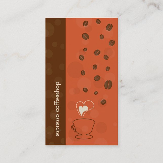 Kaffe- & chokladvisitkort visitkort (Framsida)