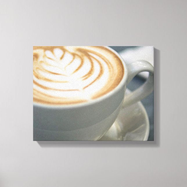Kaffe, Coffee Théns, Campuccino L. Canvastryck (Framsida)