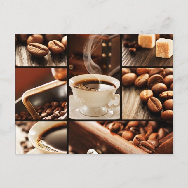 Kaffe Collage Vykort (Framsida)