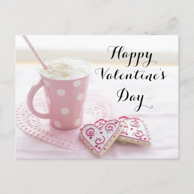 Kaffe & Cookies Valentine | vykort (Framsida)