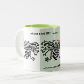 Kaffe - Coola LyreBIRD - Australien - Natur Två-Tonad Mugg