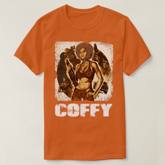 Kaffe Cream och Cleopatra Jones 70s Exploitation T Shirt (Design framsida)