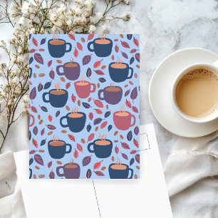 Kaffe Cute Pastel Colorful Anpassningsbar Vykort