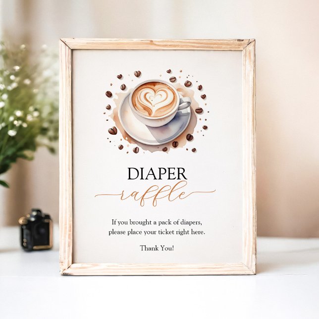 Kaffe - dagstidning Raffle Baby Shower-spel Poster (Skapare uppladdad)