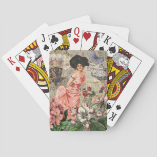 Kaffe Dam Victorian Woman Rosa Classy Casinokort