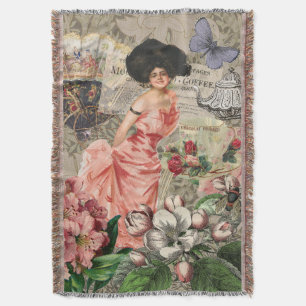 Kaffe Dam Victorian Woman Rosa Classy Filt