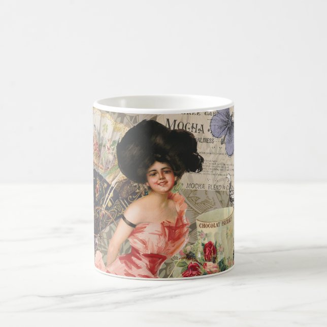 Kaffe Dam Victorian Woman Rosa Classy Kaffemugg (Center)