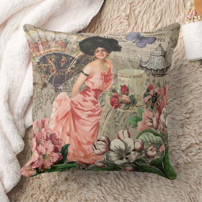 Kaffe Dam Victorian Woman Rosa Classy Kudde (Filt)