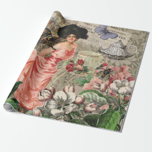 Kaffe Dam Victorian Woman Rosa Classy Presentpapper