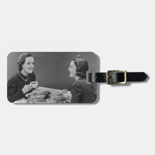 Kaffe daterar bagagebricka (Horisontell Framsida)