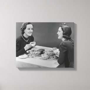 Kaffe daterar canvastryck