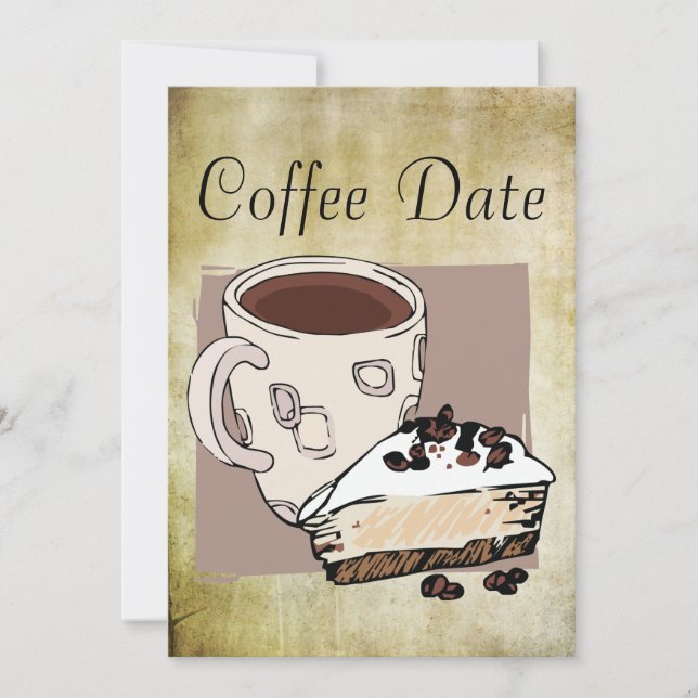 Kaffe daterar inbjudningar (Framsida)