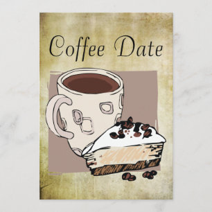 Kaffe daterar inbjudningar