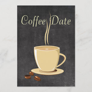 Kaffe daterar inbjudningar