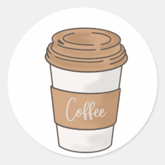 Kaffe-dekal Runt Klistermärke