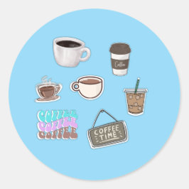 Kaffe-dekaler Runt Klistermärke