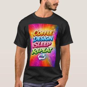 Kaffe Design Sova Upprepa T Shirt