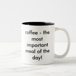 kaffe - det viktigaste målet av dagen! Två-Tonad mugg