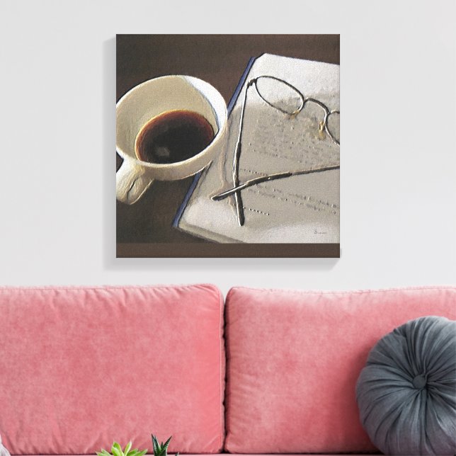 Kaffe Digital olja på canvas (Insitu (Vardagsrum))
