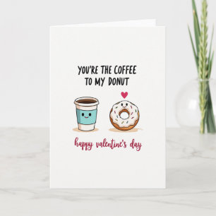 Kaffe Donut Älskare Alla hjärtans dag-kort Kort