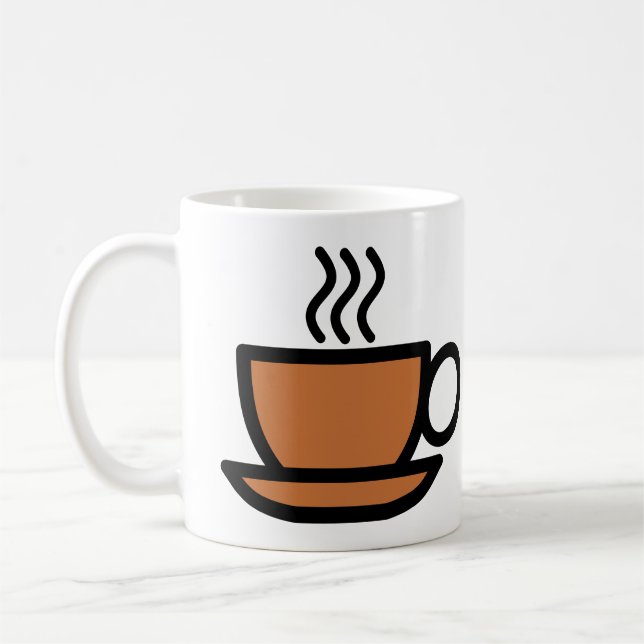Kaffe Doodle Mugg - Caffeine Älskare Gift (Vänster)