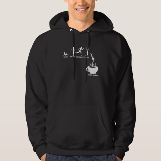 Kaffe Drink Diver Espresso Drinker Caffeine Hoodie (Framsida)