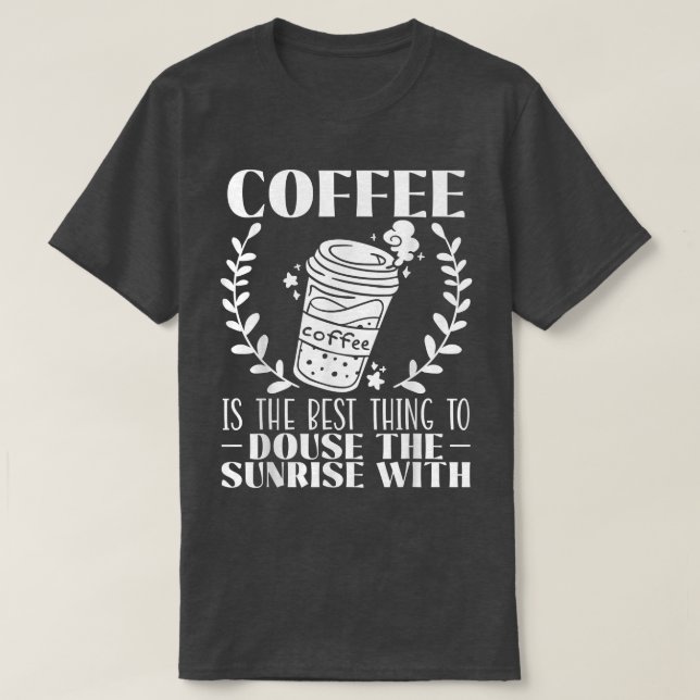 Kaffe Drinker Espresso Cappucino-kaffe T Shirt (Design framsida)