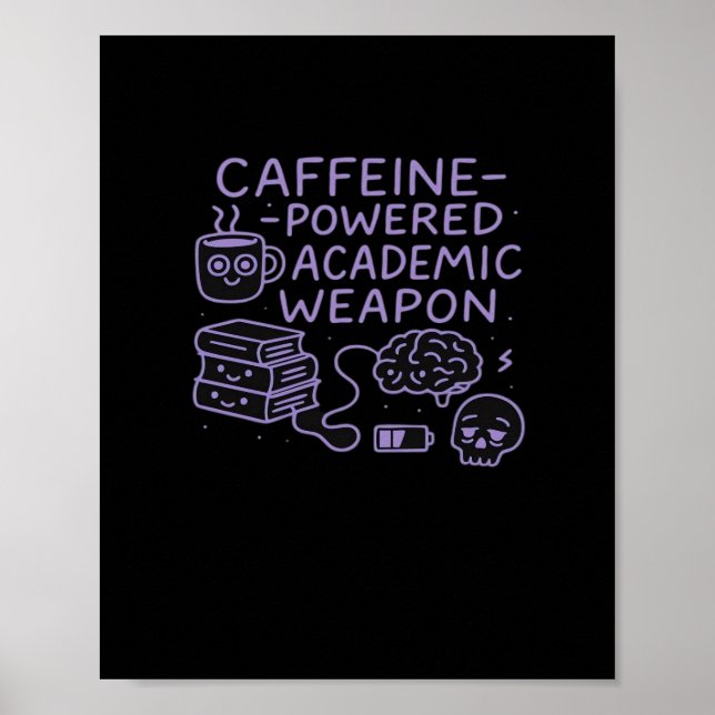 Kaffe-Driven Akademisk Vapen Klassiker Poster (Framsidan)