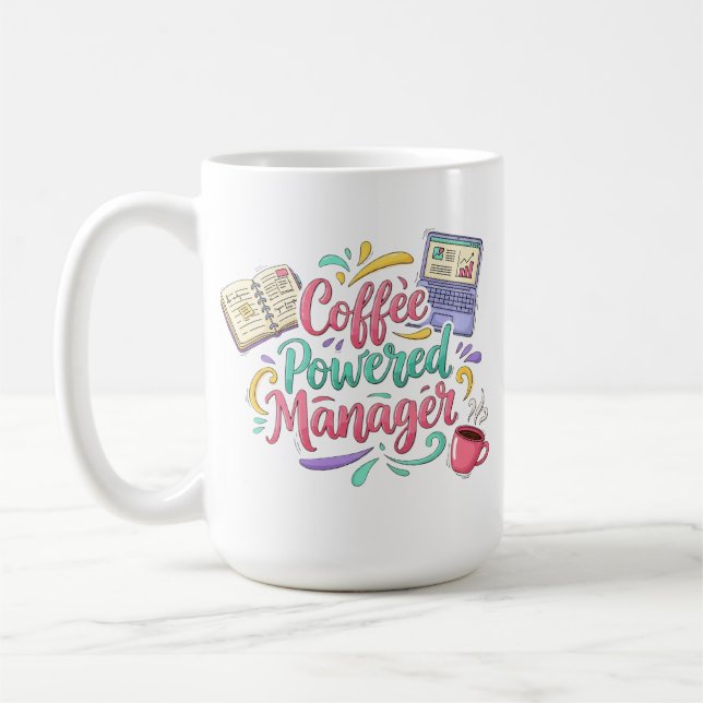 Kaffe-driven chef rolig professionell kontor  kaffemugg (Vänster)