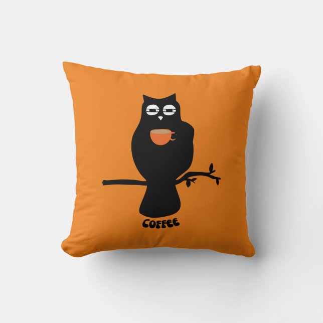 Kaffe Droopy Eyed Uggla Kudde (Framsida)