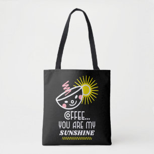 Kaffe.. du är min solskekaffe Älskare tote. Tygkasse